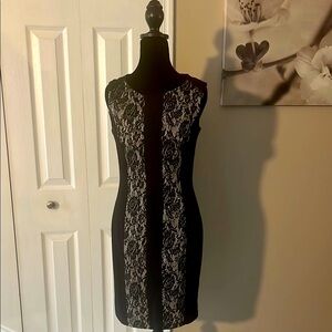 Cynthia Rowley Black and White Sheath Midi Dress